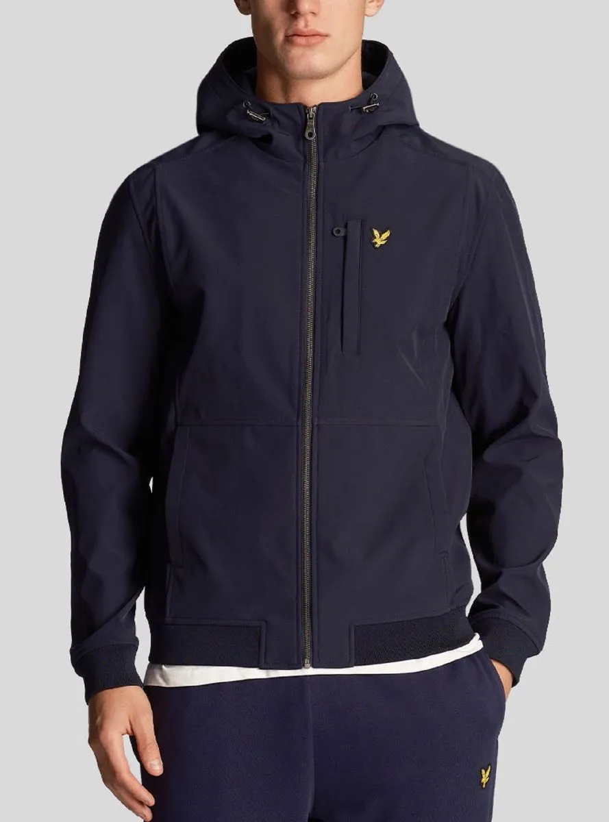 Lyle & Scott Hooded Lightweight Softshell Jacket Dark Navy