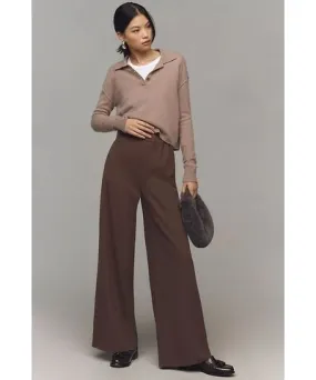 Maeve Stretch Knit Wide-Leg Pants