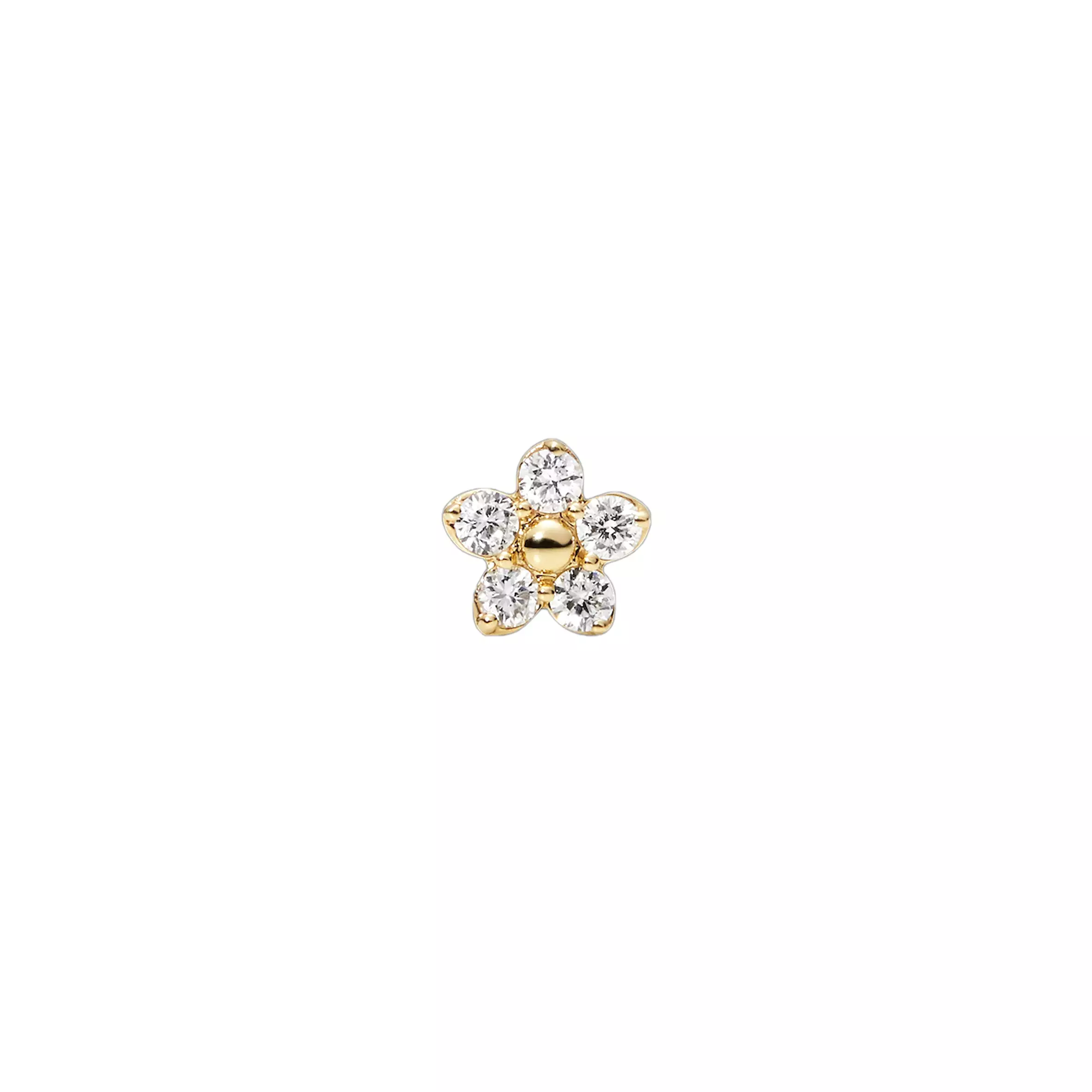 MBF Daisy 5 Stud, 14k Yellow Gold