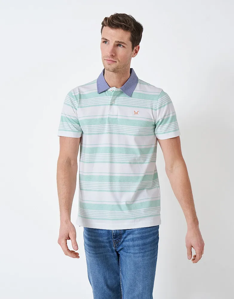 Men's Epsom Stripe Polo Shirt from Crew Clothing Company