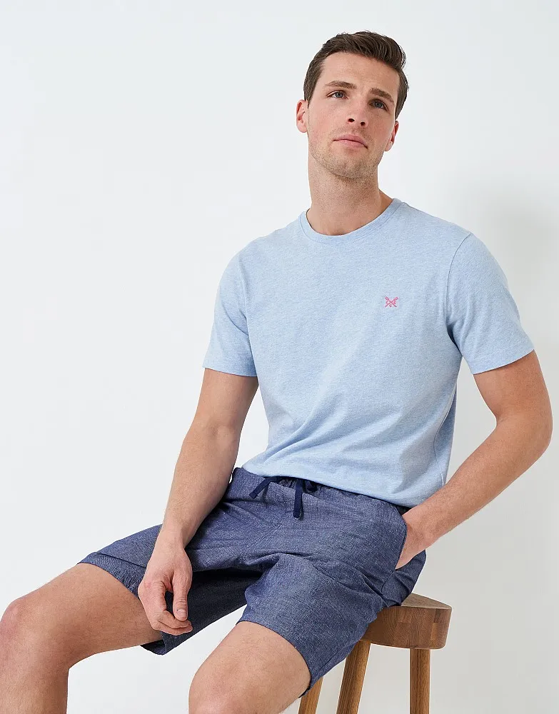 Men's Linen Deck Shorts from Crew Clothing Company