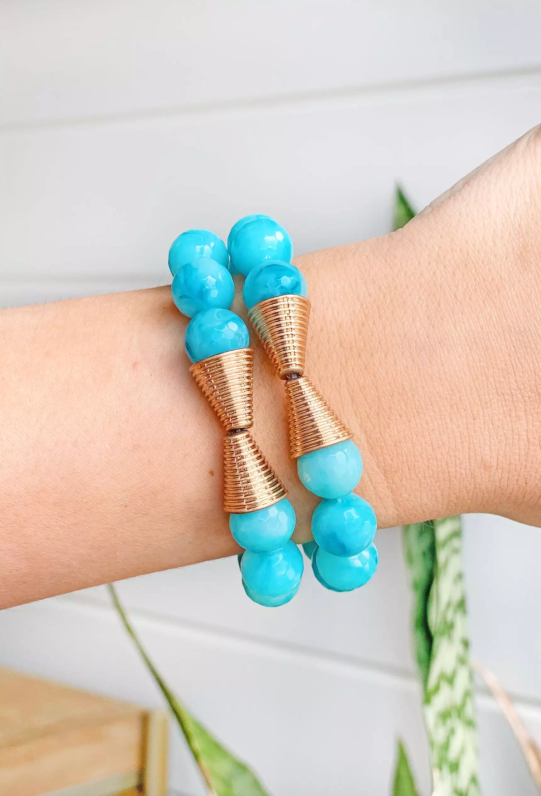 Mia Bracelet Set in Blue