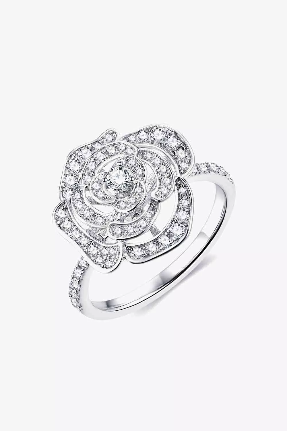 Moissanite Flower Shape Ring