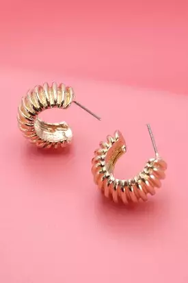 Moving in Gold Hoop Earrings