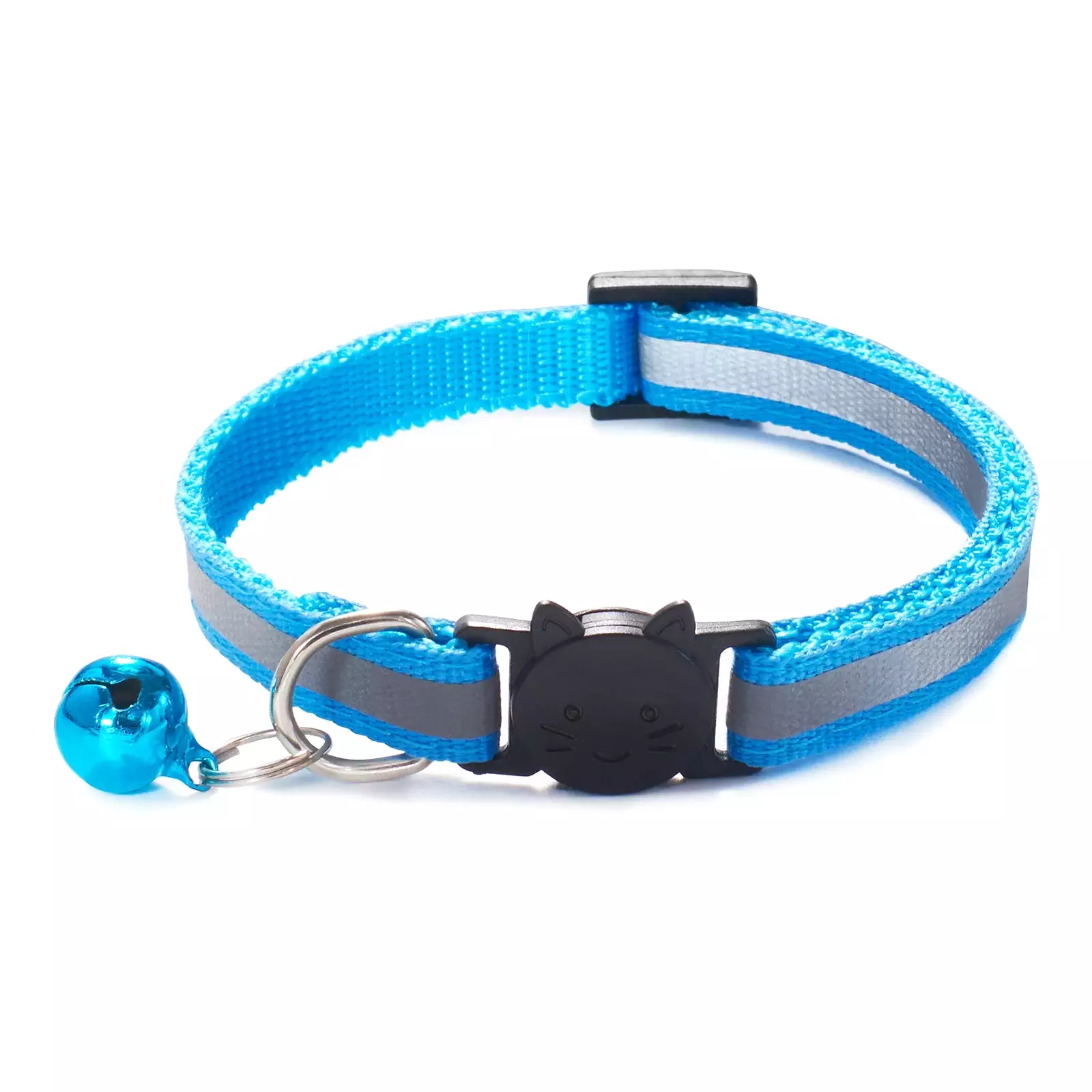 New Colors Reflective Breakaway Cat Collar Neck Ring Necklace Bell Pet Products Safety Elastic Adjustable With Soft Material 1PC