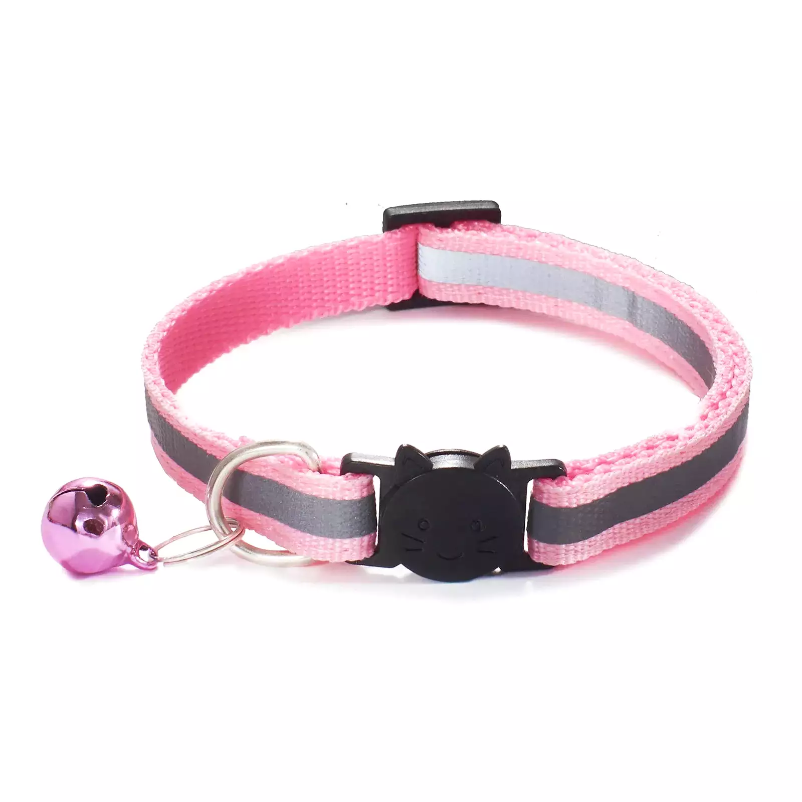 New Colors Reflective Breakaway Cat Collar Neck Ring Necklace Bell Pet Products Safety Elastic Adjustable With Soft Material 1PC