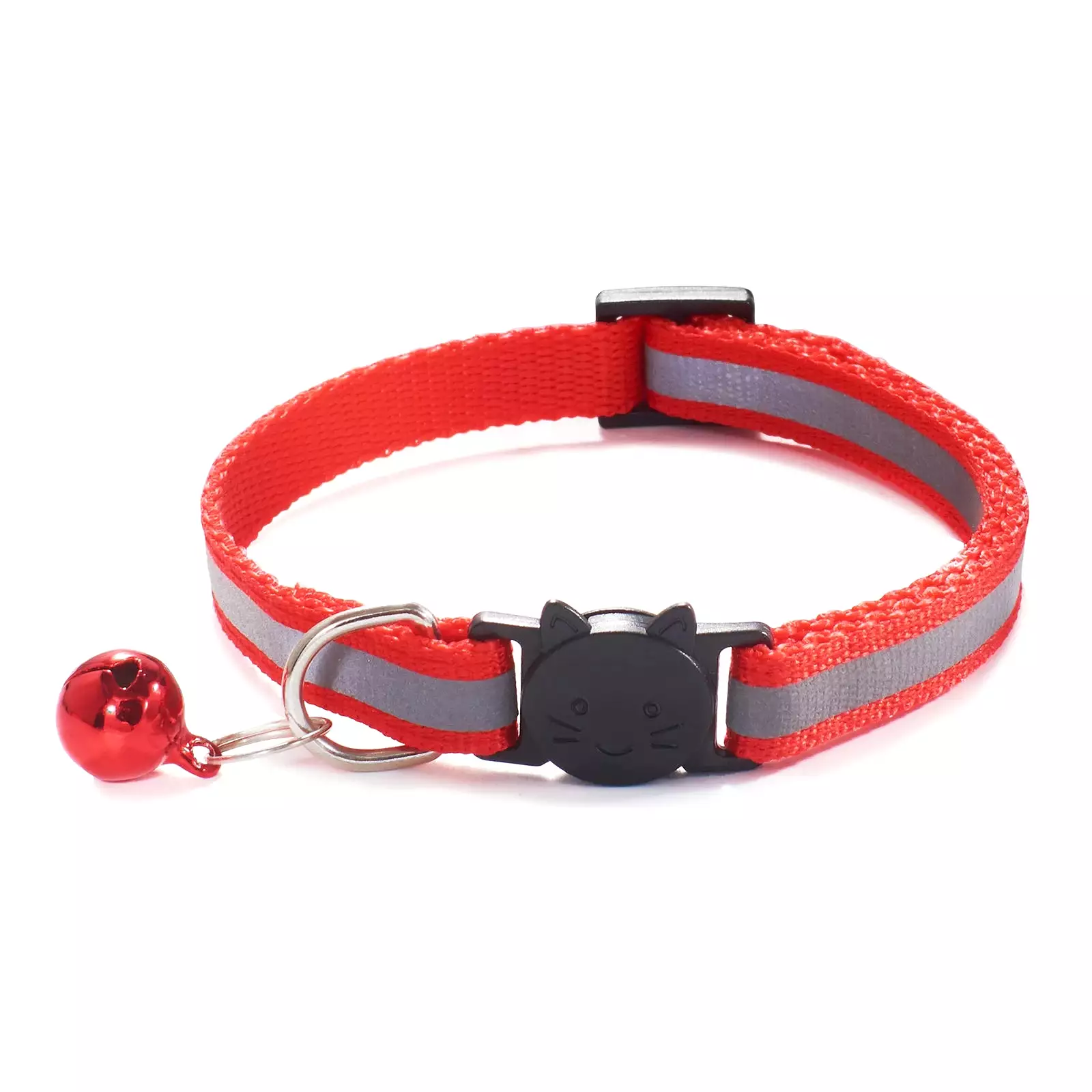 New Colors Reflective Breakaway Cat Collar Neck Ring Necklace Bell Pet Products Safety Elastic Adjustable With Soft Material 1PC