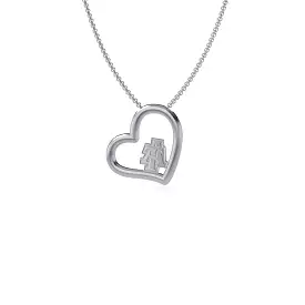 North Carolina A&T Heart Pendant Necklace - Silver