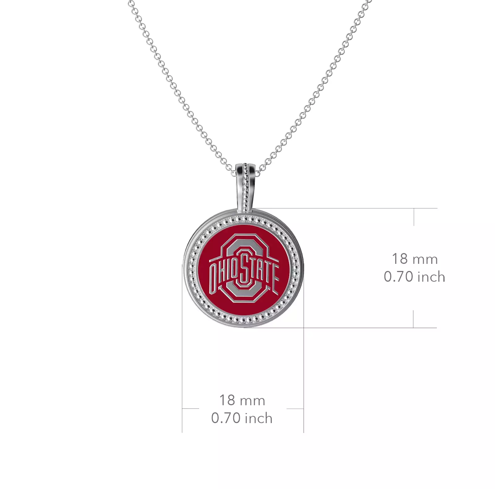 Ohio State University Coin Pendant Necklace - Enamel