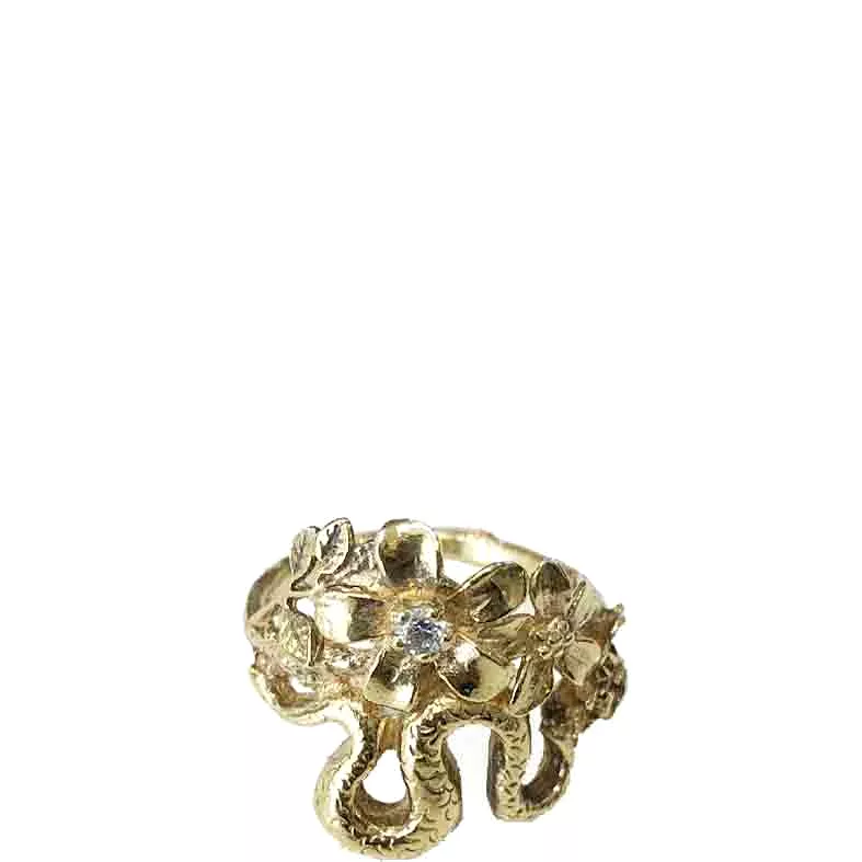 Original Sin Snake & Flower Ring