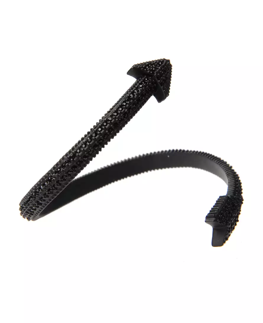 Pave Arrow Cuff, Matte Black