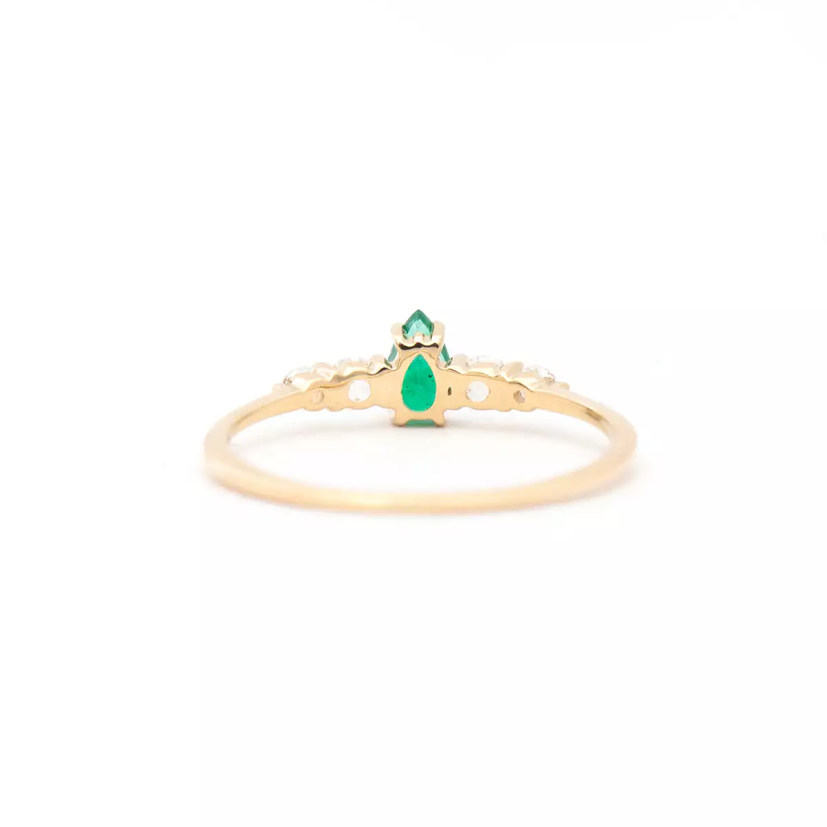 Pear Emerald Bellatrix Ring