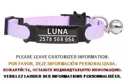 Personalized ID Free Engraving Cat Collar Safety Breakaway Small Dog Cute Nylon Adjustable for Puppy Kittens Necklace