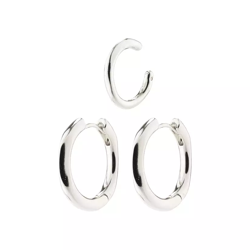 PILGRIM Pause Hoop Earring & Cuff Set