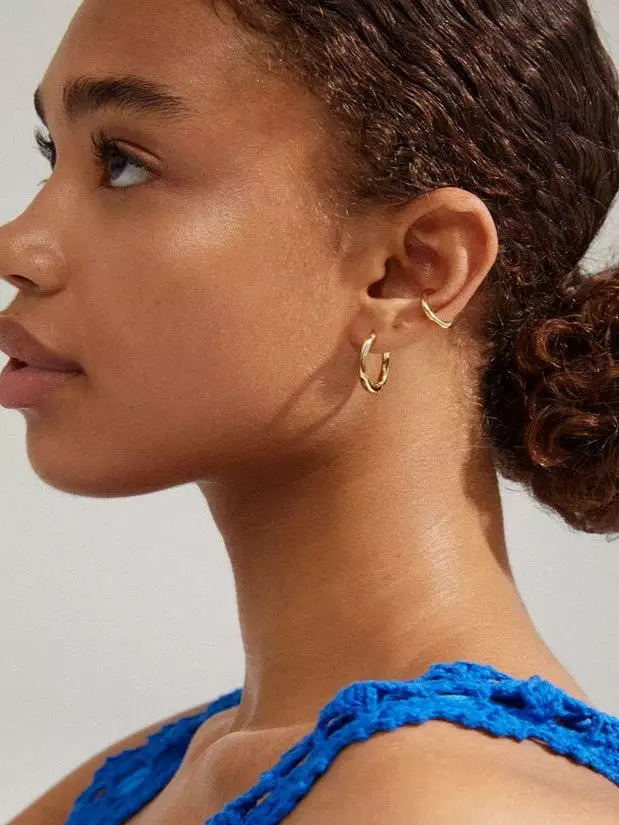 PILGRIM Pause Hoop Earring & Cuff Set