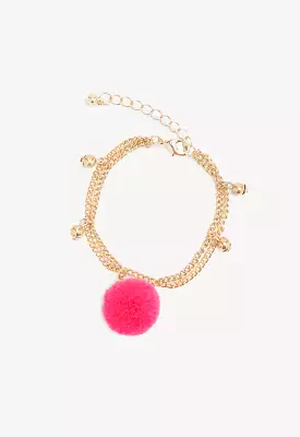 Pompom Charm Bracelet