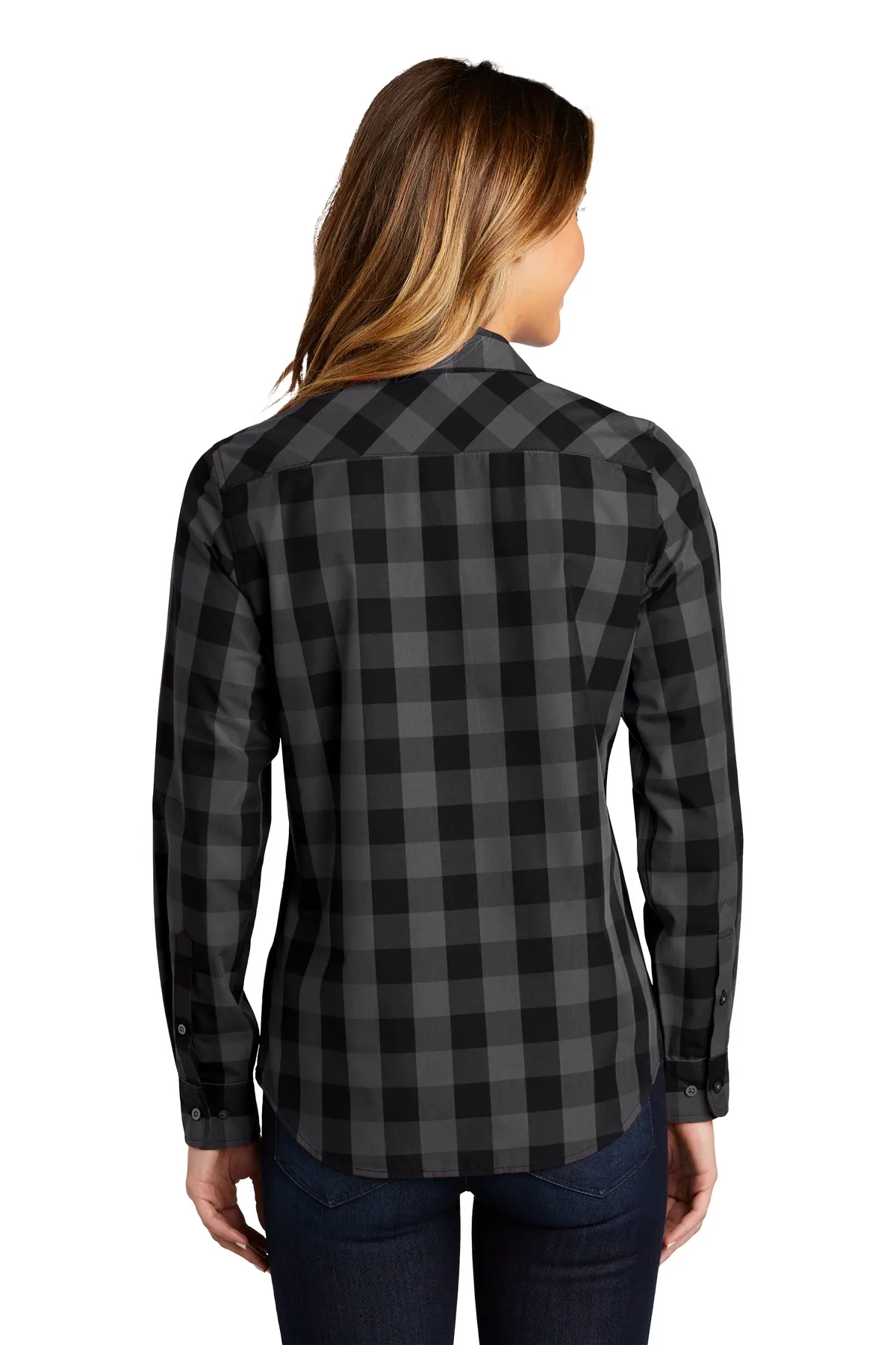 Port Authority Clothing LW670 Port Authority    Ladies Everyday Plaid Shirt SKU: LW670