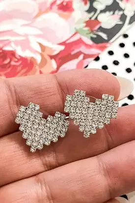 RHINESTONE HEART EARRINGS