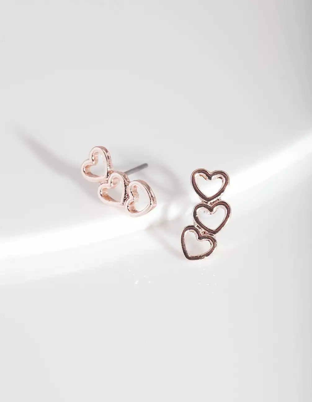 Rose Gold Heart Stud Earring