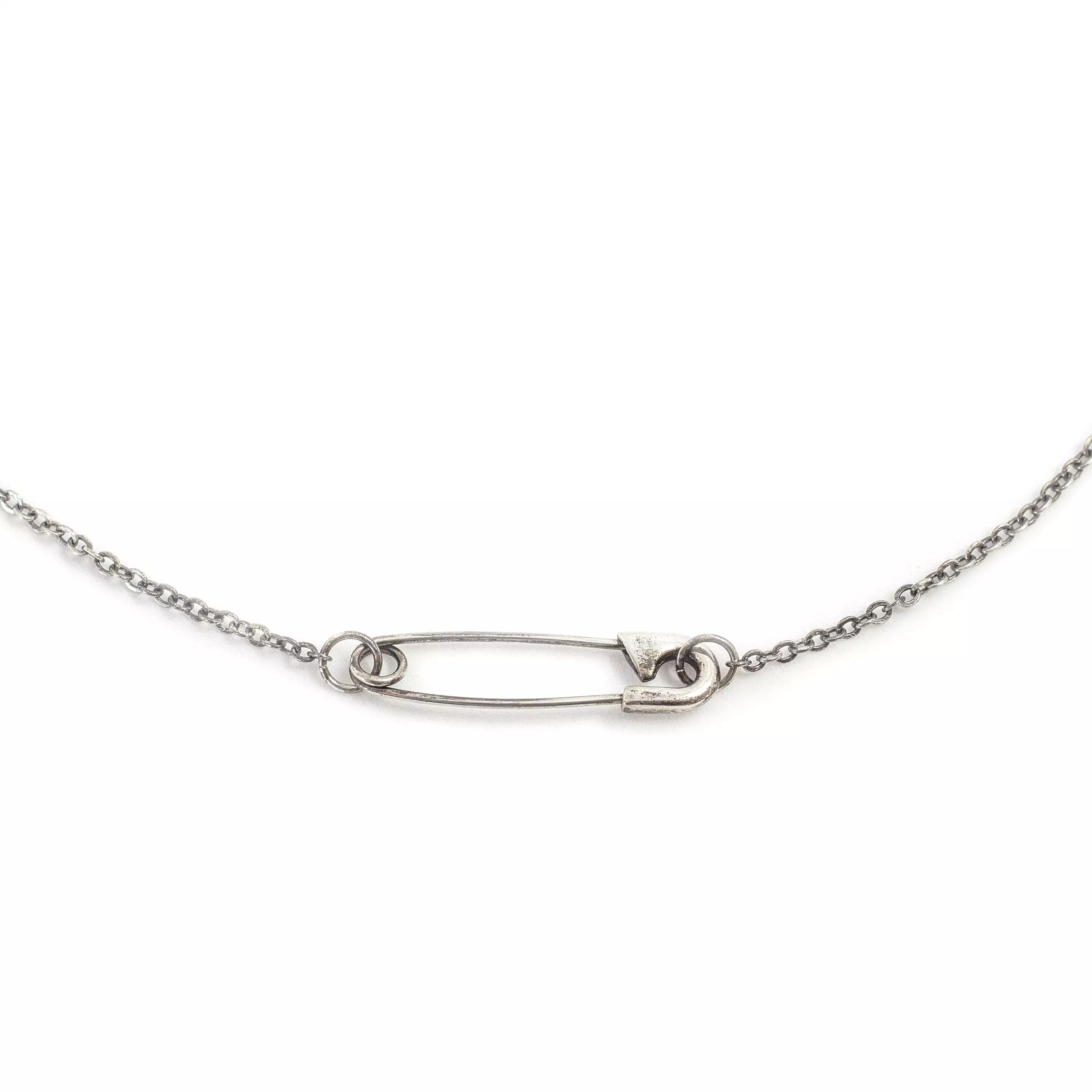 Safety Pin Necklace - Sterling Silver