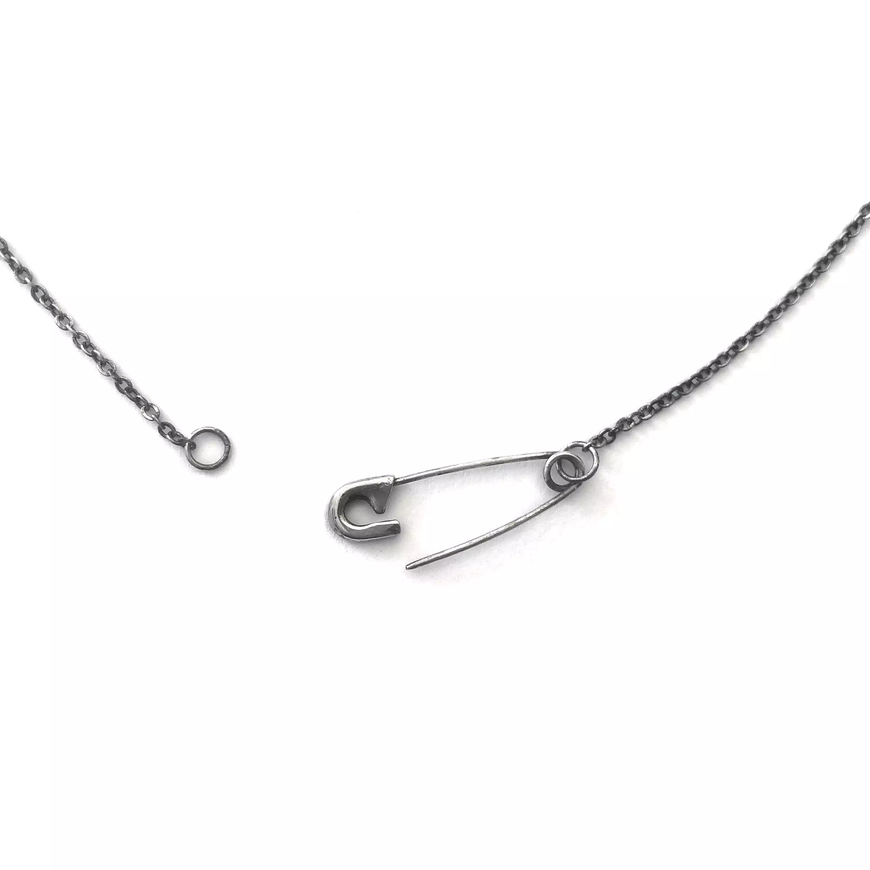 Safety Pin Necklace - Sterling Silver