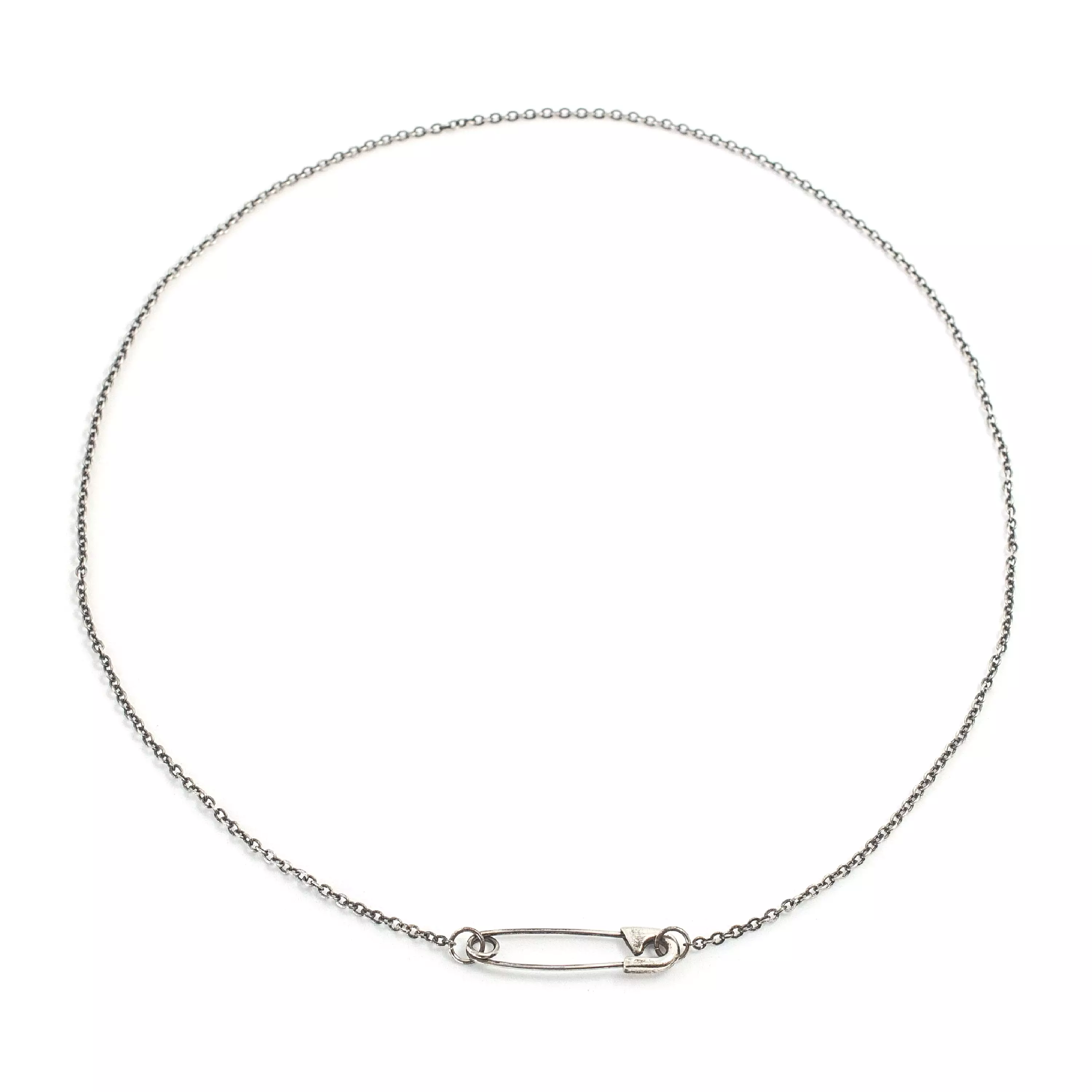 Safety Pin Necklace - Sterling Silver