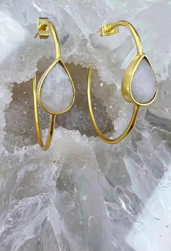 Sarabeth Earrings-Moonstone