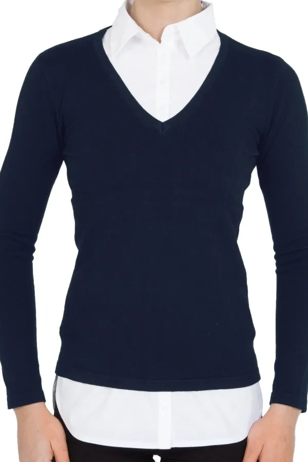 SkinnyShirt Long Sleeve Sweater Black