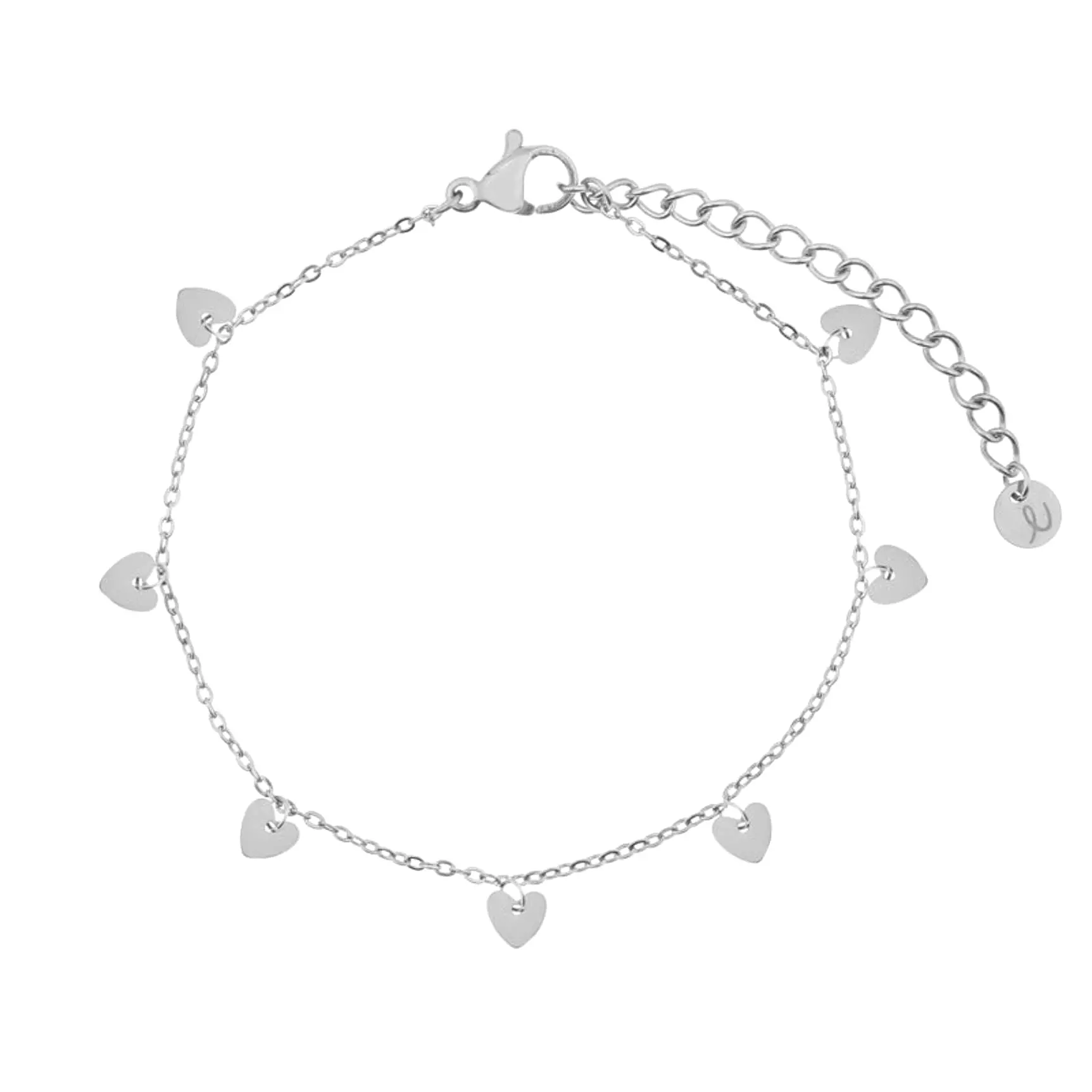 Stainless steel BRACELET A LOT OF HEARTS - CHILD - SILVER