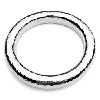 Sterling Silver beaten tube bangle