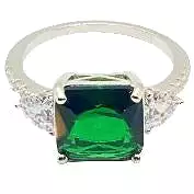 Stunning Emerald .925 Sterling Silver Ring