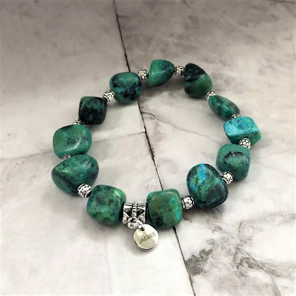 Turquoise Nugget Beaded Bracelet