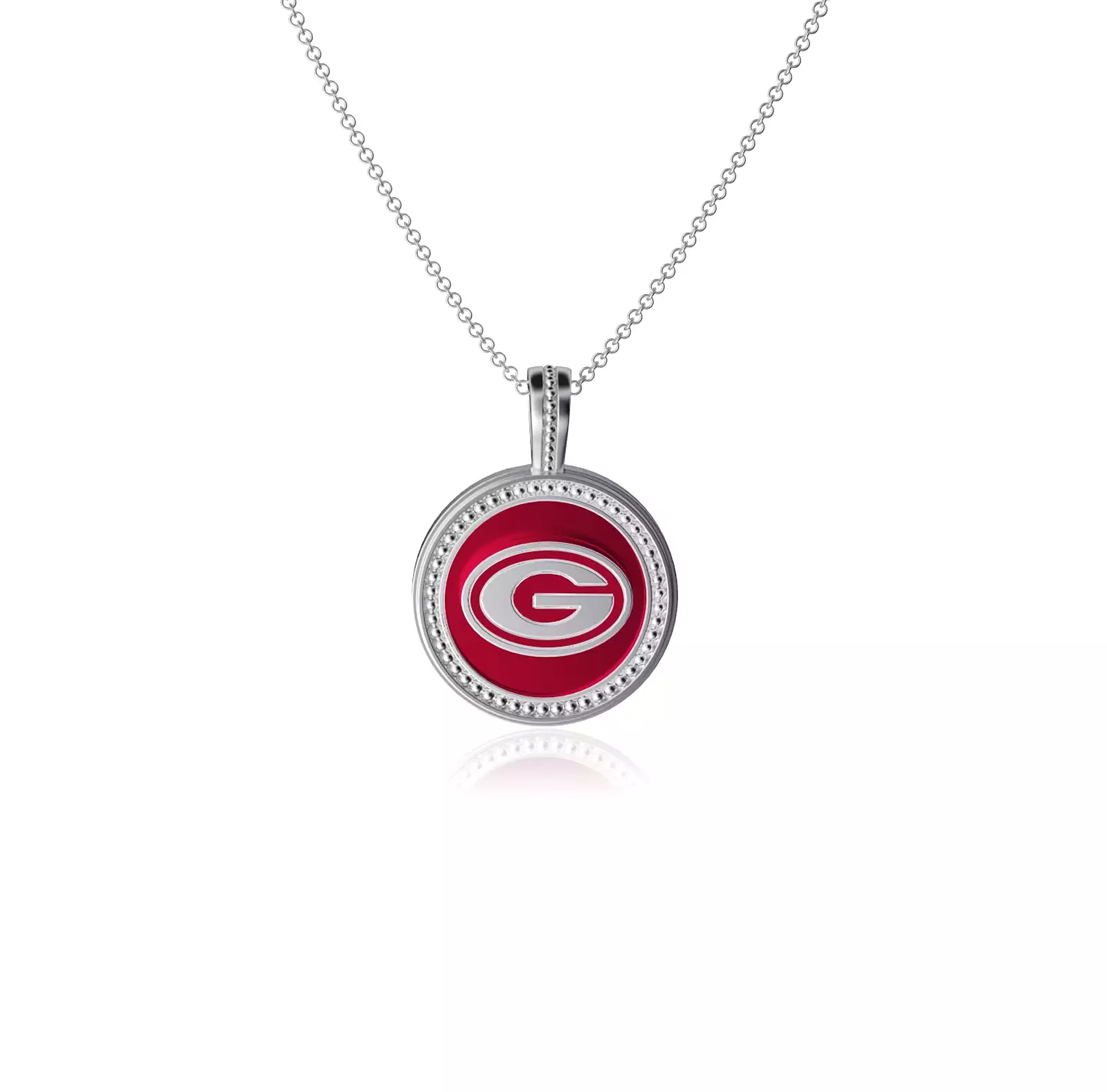 University of Georgia Coin Pendant Necklace - Enamel