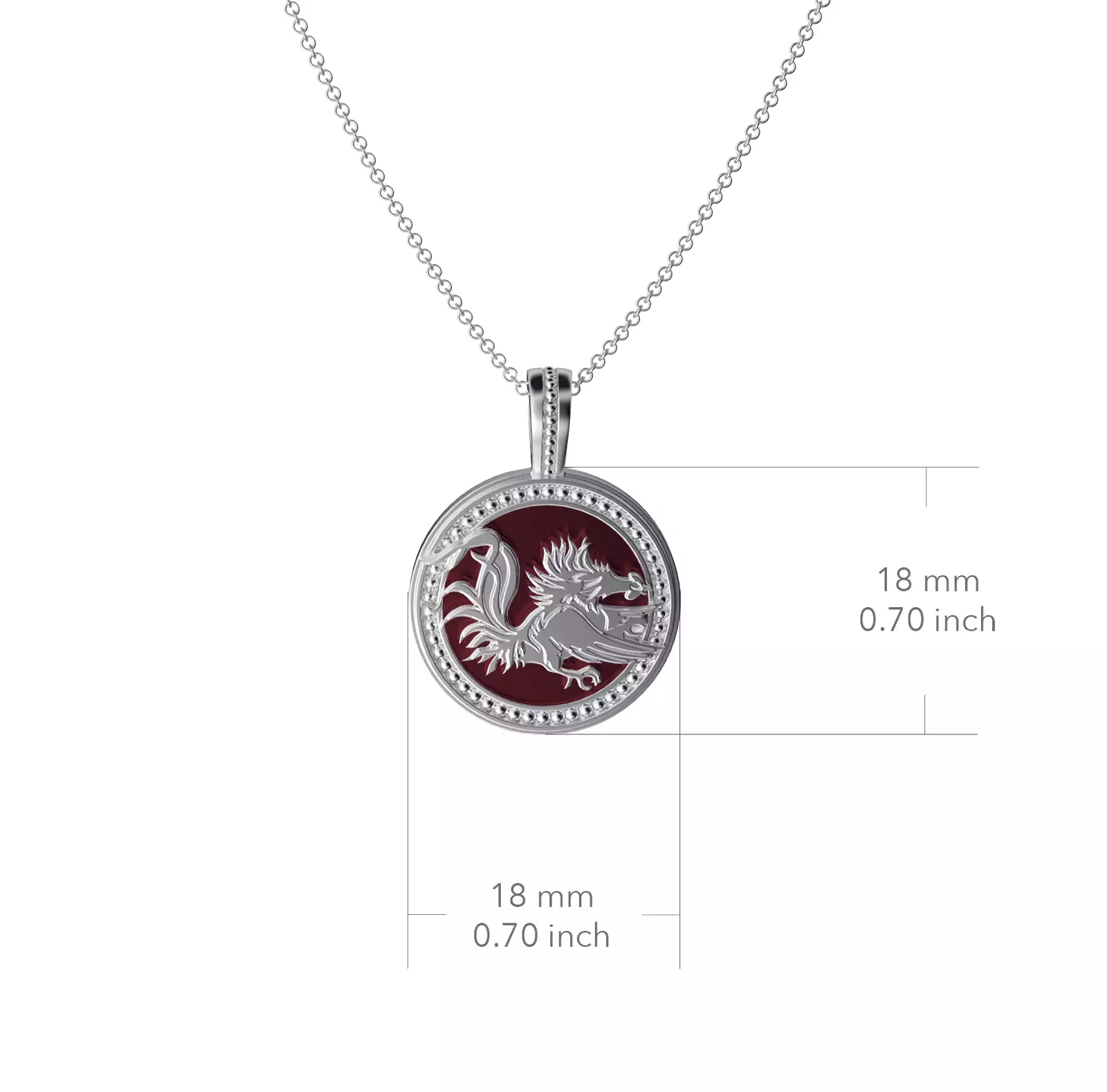 University of South Carolina Coin Pendant Necklace - Enamel