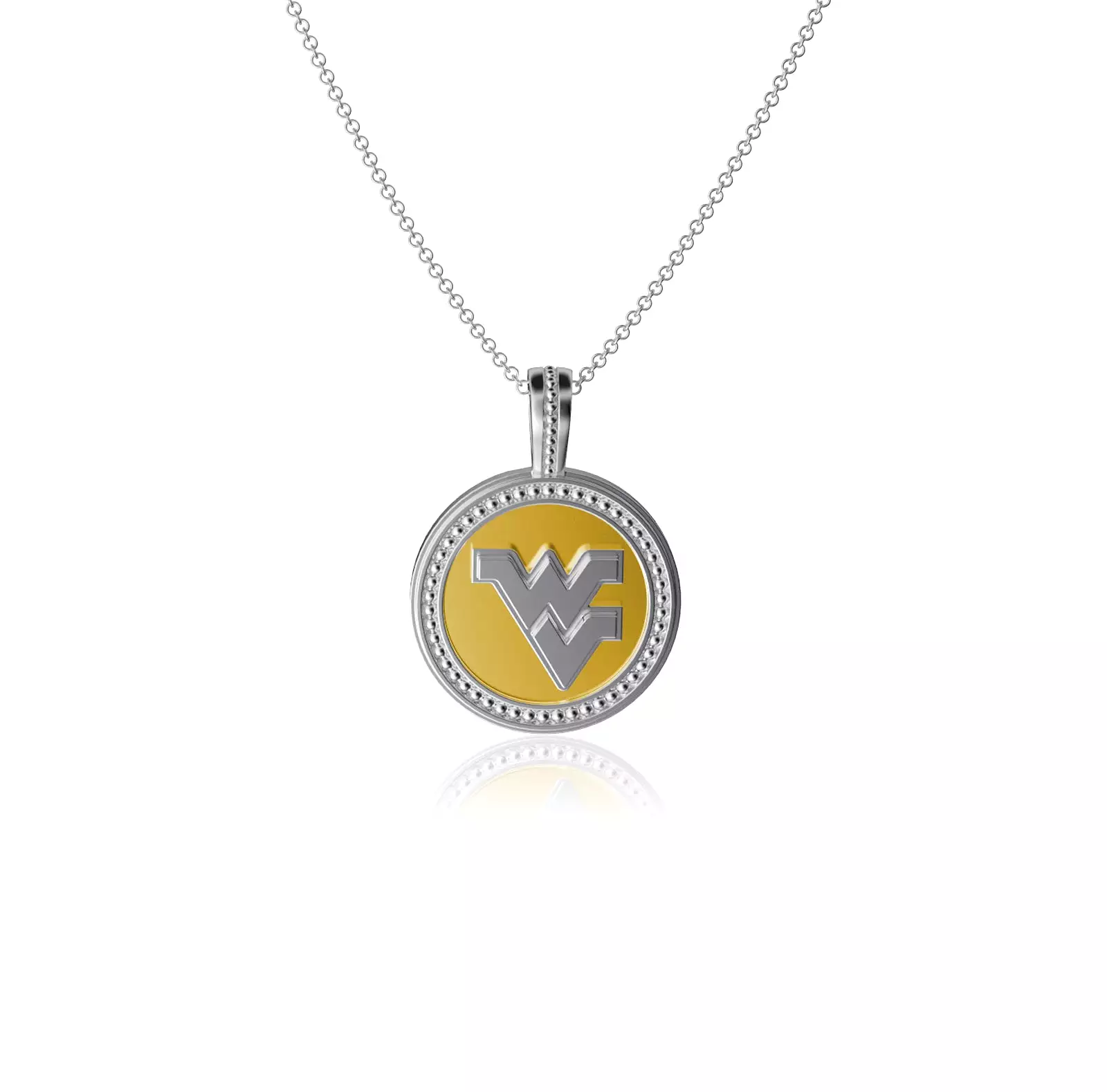 West Virginia University Coin Pendant Necklace - Enamel