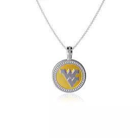 West Virginia University Coin Pendant Necklace - Enamel