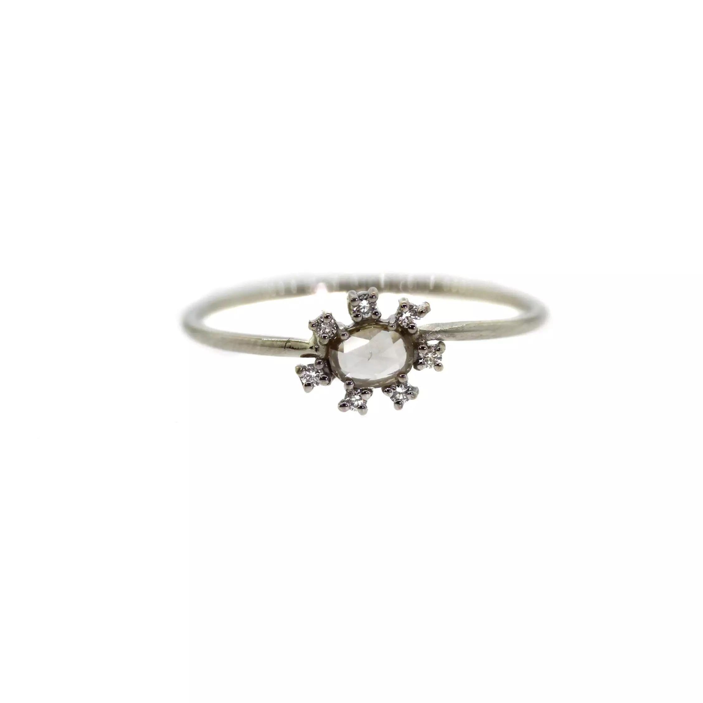 White Gold & Diamond Flower Ring