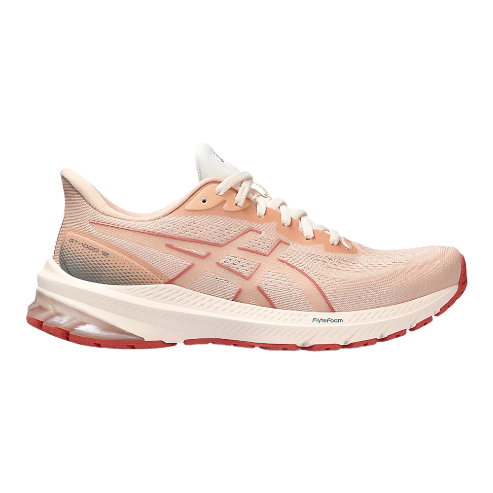 Women's Asics GT-1000 12, Pale Apricot/Light Garnet, 10 B Medium