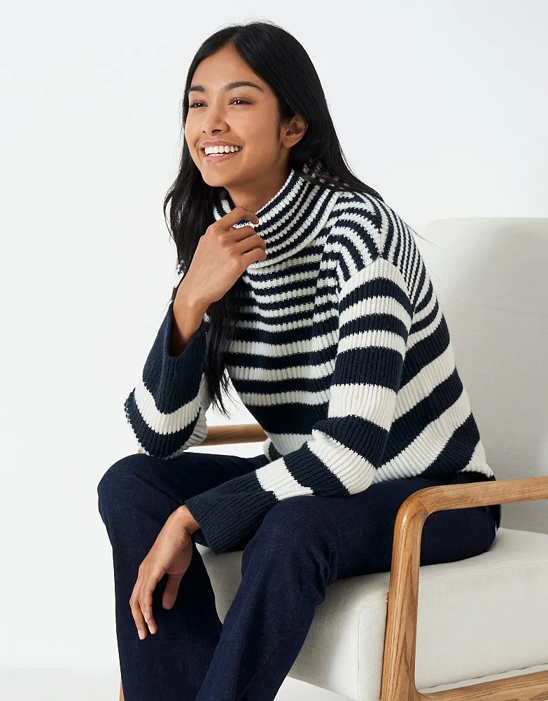 Women's Graduated Stripe Lambswool Blend Jumper from Crew Clothing Company