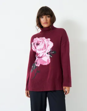 Women's Rose Jacquard Jumper from Crew Clothing Company